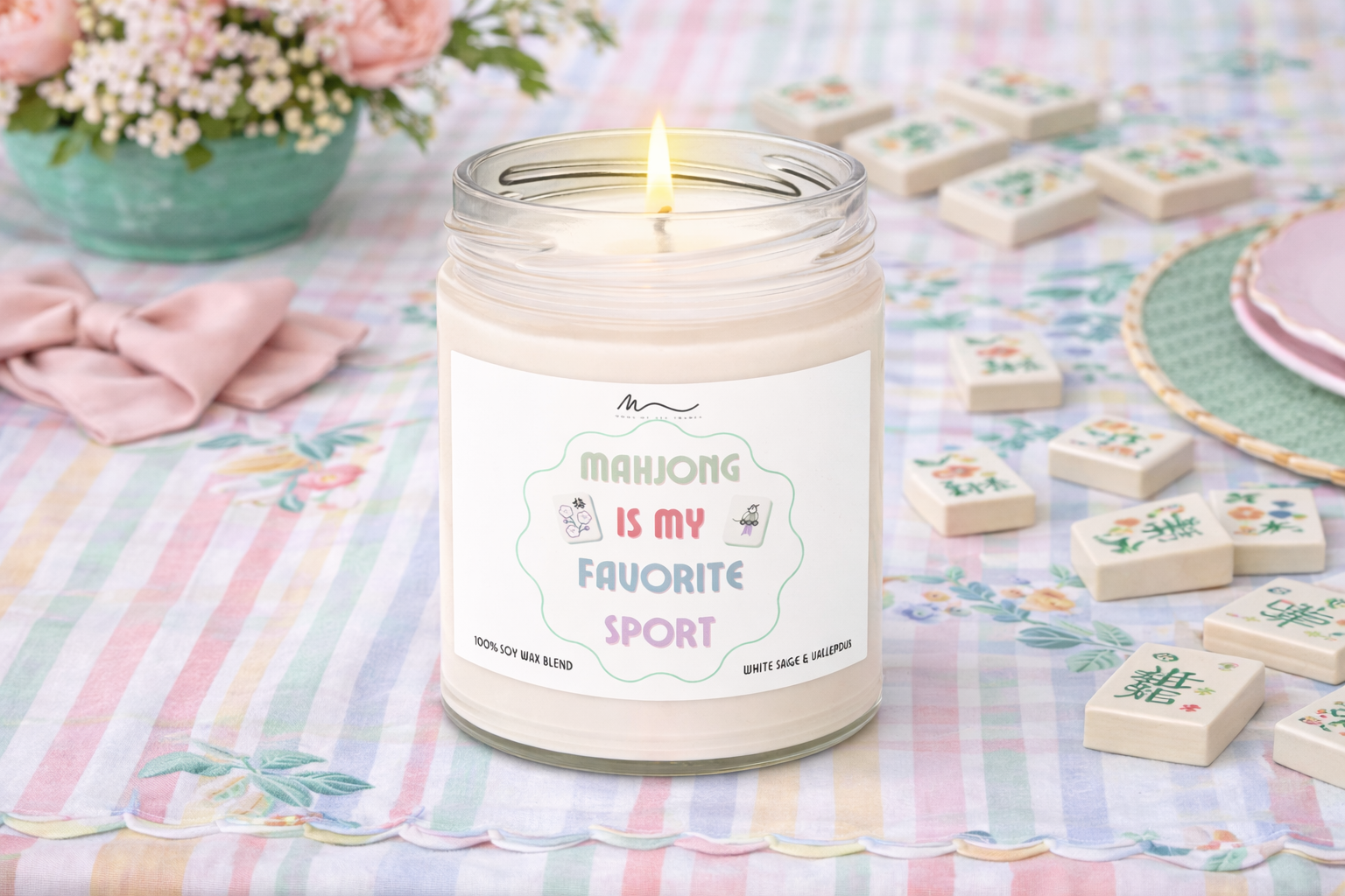 Mahjong is My Favorite Sport Candle